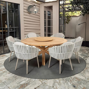 Nordic Custom <strong>Balcony</strong> <strong>Table</strong> and Chair Set Outdoor Furniture Set Waterproof Woven Rope Sunscreen Garden Chairs for Courtyard - Product Image 3