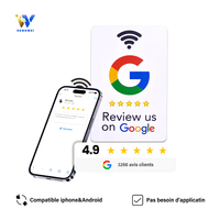 Support d'affichage de carte de paiement NFC étanche 13,56 MHz avec plastique acrylique pour restaurants et options personnalisables