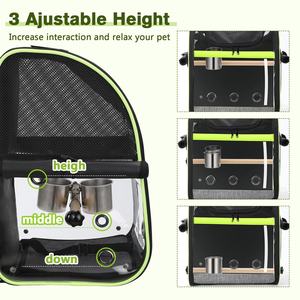 Toptan yürüyüş kamp seyahat Pet kafesleri papağan kafes oyuncak kuş seyahat çantası papağan taşıyıcı sırt çantası - Product Image 4