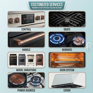 Electrodomésticos de Cocina de Alta Calidad para Hornear y Cocinar, Cocina de Gas 600x600x860mm, Estufa de 4 Quemadores de Gas, <span class=keywords><strong>Gaziniere</strong></span> A05 - Product Image 3