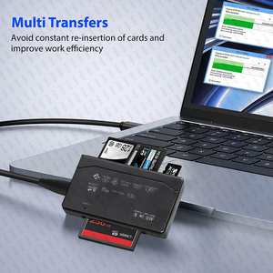 Tất cả trong Một Đầu Đọc Thẻ TF MS M2 XD CF TF <span class=keywords><strong>SD</strong></span> Chải Len Đọc USB 2.0 480 Mbps Đầu Đọc Thẻ mini Bộ Nhớ Cardreader với Ngày Dòng - Product Image 4