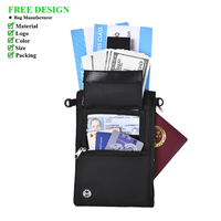Porte-cartes d'identité, porte-passeport, porte-cartes de voyage, porte-billets multifonction RFID, portefeuille bandoulière, pochette pour téléphone, unisexe
