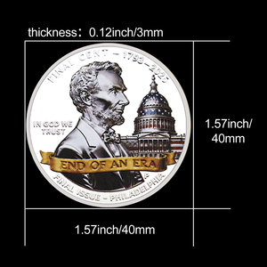 Le Final <span class=keywords><strong>Cent</strong></span> Tribute 2025 R.I.P. Pièce commémorative Penny 1793-2025, fin d'une ère, design Lincoln, cadeau pour collectionneur - Product Image 3