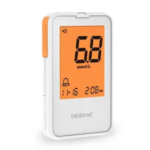 Monitor médico inalámbrico para diabéticos, Autoprueba para el hogar, medidor electrónico de glucosa en sangre, glucómetro automático de Lectura de voz