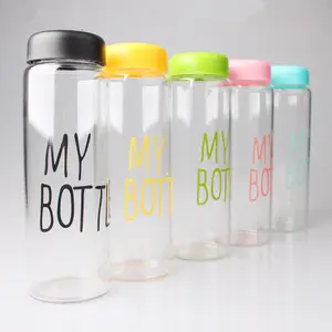 Fashion Eco Friendly Clear My Bottle Sport Plastic Glass Fruit Juice Water bottle 500ML