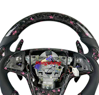 Volant et palettes de changement de vitesse en fibre de carbone forgée rose personnalisées 2013-2019, ajustement personnalisé pour Cadillac ATS-V CTS-V