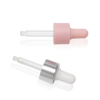 Flacon compte-gouttes en verre rose de luxe de 30 ml en forme de boule pour emballage d'huile de parfum et de fond de teint