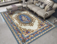 Tapis européen en laine de Nouvelle-Zélande épais de style Aubusson, à motifs floraux bleus, fait à la main, 2x3m, pour salon, chambre à coucher, Dubaï, Royaume-Uni