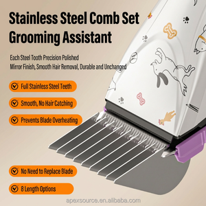 ใบมีดตัดขนสั<span class=keywords><strong>ต</strong></span>ว์เลี้ยงแบบมืออาชีพ 5 in 1 <span class=keywords><strong>ต</strong></span>ัดได้คมและเรียบเนียน สำหรับ<span class=keywords><strong>ต</strong></span>ัดแต่งขนและกรูมมิ่ง - Product Image 4