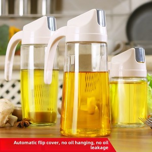 H984 Pot <span class=keywords><strong>d</strong></span>'<span class=keywords><strong>huile</strong></span> en verre de haute qualité étanche ouverture automatique fermeture <span class=keywords><strong>cuisine</strong></span> assaisonnement bouteille <span class=keywords><strong>huile</strong></span> vinaigre récipient de stockage des aliments - Product Image 4