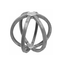 Panneau de clôture en fer forgé décoratif en forme de cage à oiseaux, accessoires écologiques, durables, gris, treillis