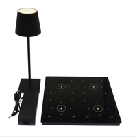 Lampe de bureau LED intelligente et créative pour chambre d'hôtel, avec chargeur sans fil multi-ports pour téléphones portables, lampe de table