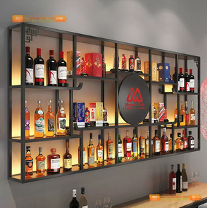 Étagère à vin pour comptoir de bar, mur d'arrière-plan pour <span class=keywords><strong>caisse</strong></span> de restaurant, présentoir à vin et boissons, personnalisation du cadre - Product Image 2