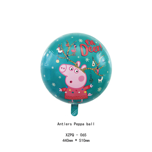Palloncino in Alluminio Stampato con Maialino Cartoon Rotondo, Decorazione per Feste di Compleanno per Bambini, Palloncino in Mylar da <span class=keywords><strong>18</strong></span> Pollici - Product Image 2