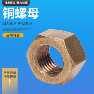 Brass Hex Nuts M4 M20 Metric Copper Alloy Construction Industry Wear Resistant Polished Surface - Product Image 1