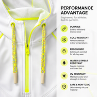 Cordon de serrage en polyester tressé personnalisable avec extrémités trempées dans le silicone pour vêtements de sport et chaussures