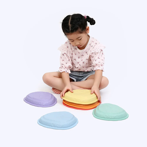 Parcours d'obstacles intérieur et extérieur favorisant la coordination de l'équilibre Toddler 6Pcs Sensory Balance Coordination Stepping Stones - Product Image 1