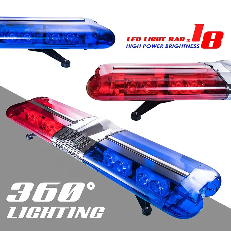 핫 세일 슈퍼 밝기 깜박이 스트로브 빛 180W LED 빨간색과 파란색 경찰 라이트 바