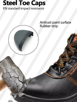 Bottes de travail pour hommes, prix d'usine, vente en gros, antistatiques, hautes chaussures de sécurité imperméables, bottes de sécurité pour hommes