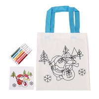 Sac fourre-tout en toile de coton pour enfants, pour peinture artistique DIY et gribouillage, idéal pour le shopping