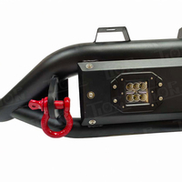Modifications de camionnettes : Pare-chocs avant en acier, grille de protection, barre de protection, pare-chocs avec 2 feux LED pour Hilux Revo Hiace Prado
