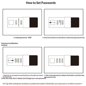 สมุดบันทึกออมทรัพย์แบบพับได้ ลายพิมพ์ 100 วัน สำหรับคู่รัก  ปกหนังเทียมลายครอสบอร์เดอร์  แบบถอดแผ่นได้ - Product Image 4