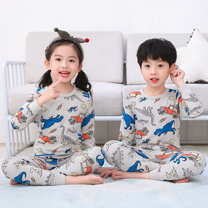 Conjunto Básico de Ropa de Otoño para Niños, Conjunto de Ropa Interior Térmica de Algodón Puro Estampado para Niñas y Niños, Delgado, para Otoño-Primavera - Product Image 6