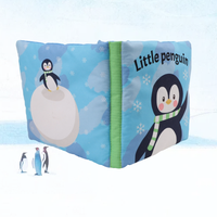 Livre en tissu doux avec logo personnalisé pour l'apprentissage précoce, jouet éducatif sensoriel pour bébé