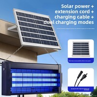 Buitenlamp met zonne-energie, IP65, 6V, muggenverjager & -val voor gebruik in binnenplaats, tuin & fruitteelt