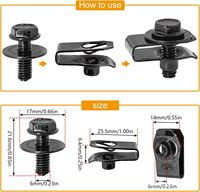 35 vis de fixation M6 pour carrosserie automobile, clips à écrou en U, pour plaque de protection inférieure du moteur et accessoires de châssis de garde-boue