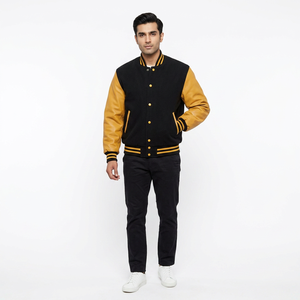 FINER THREADS Custom Luxury Men's Winter Varsity Jacket Polyester/Cotton Stand Collar Breathable Front Logo <b>High</b> Quality - Product Image 1