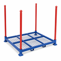 Étagère de stockage de pneus en acier laminé à froid robuste, anti-rouille, à poteaux ronds, empilable et démontable pour entrepôt et atelier