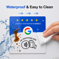 Tarjeta de reseñas de Google en francés, 10 cm, impermeable, acrílica, con NFC, etiqueta personalizada para comentarios, lista para enviar