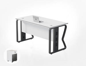 Silla de escritorio de oficina simple y moderna, combinación de escritorio de ordenador con pantalla cara <span class=keywords><strong>a</strong></span> cara para dos personas para uso doméstico - Product Image 6