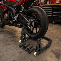 Support de réparation et d'entretien universel réglable pour moto, avec support de bobine, cric, support de bras oscillant, support de roue arrière et support de paddock