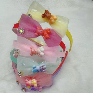 Diademas de dibujos animados para niñas con lazos de lunares y personajes de bebés, accesorios para el cabello de uso diario. - Product Image 3