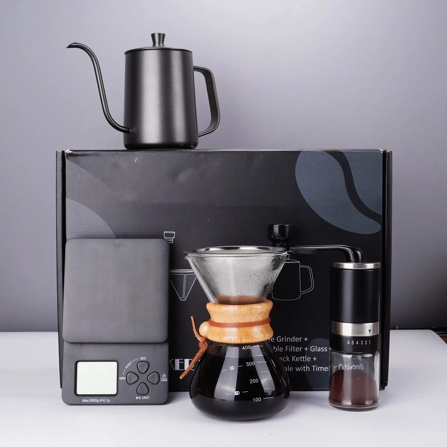 Ручные мельницы, фильтрующие инструменты, капельная ручная эспрессо, наполнитель, дорожная портативная Подарочная коробка для кофе V60, набор для приготовления кофе и чая