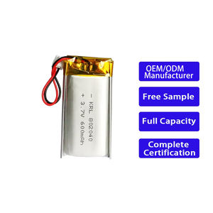 무료 샘플 802040 3.7v 600mah 리튬 폴리머 배터리 (스마트 제품용) UL/CE kc 인증 배터리 제조업체 공급업체 - Product Image 1