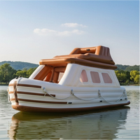 Bateau flottant électrique gonflable personnalisé, en PVC Drop Stitch, grand yacht gonflable à double pont pour activités aquatiques