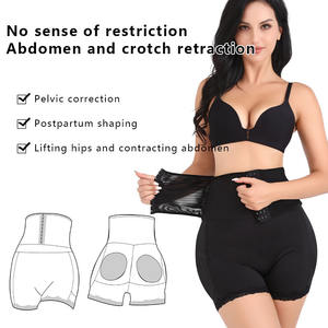 Taille haute femmes hanches dodues culotte rembourrée respirant rembourré cul ventre façonnage hanche levage amovible Plus Shapewear Shorts - Product Image 3