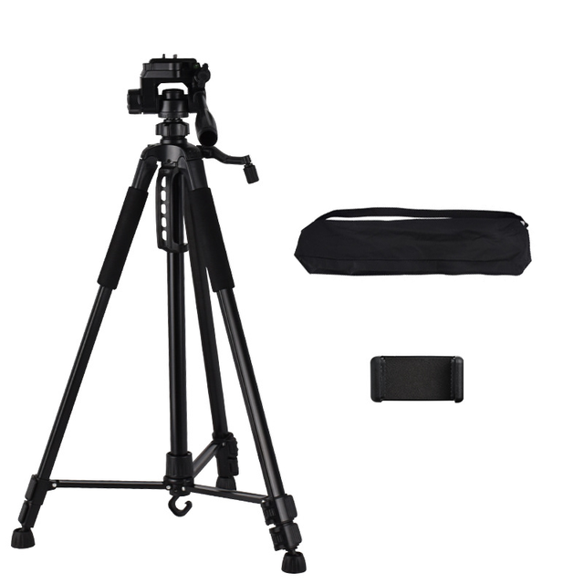 168cm Camera Tripod, Aluminum Lightweight Travel Tripod for DSLR with Phone Holder and Extra Quick Release Plate