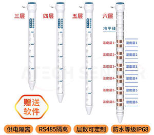 Temperatura Agrícola do Solo Umidade Tester 3 Camadas 5 Camadas Multi Profundidade <span class=keywords><strong>Soil</strong></span> Sensor - Product Image 3