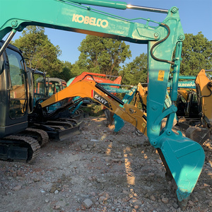 Excavatrice d'occasion Kobelco SK75, marque japonaise d'origine, 7,5 tonnes, mini-excavatrice sur chenilles en caoutchouc. - Product Image 4