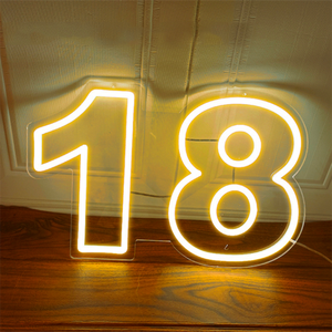 Letrero de neón número 30 treinta cumpleaños Decoración Luz Led habitación boda fiesta cerveza Bar decoración personalizada Drop Shipping - Product Image 4