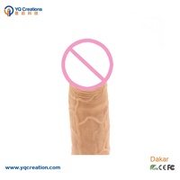 Pene Artificial Realista de Color Piel de 9.5 Pulgadas, Consolador Grande para Mujer