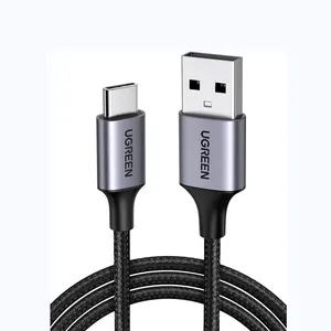 UGREEN USB USB C כבל סוג C מהיר מטען ניילון קלוע כבל 18W USB סוג C מהיר טעינת כבל