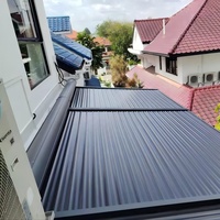 Auvent rétractable motorisé en aluminium pour l'extérieur, anti-insectes, pergola électrique, persiennes décoratives, auvents solaires, terrasse