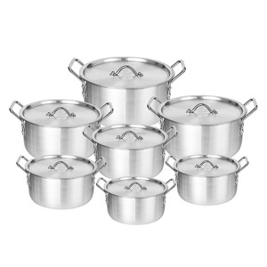 WLX เครื่องครัวหม้ออลูมิเนียมอัลลอย5ชิ้น16ซม. 18ซม. 20ซม. 22ซม. 24ซม. ชุดเครื่องครัว - Product Image 2