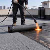 Torch-Down-Cap-Sheet SBS APP Modifizierte Bitumen-Wasserdichte Membran mit Mineralgranulat-Oberfläche