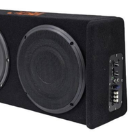   Haut-parleur bicolore 2*10 pouces, caisson de basses amplifié avec Mega Bass et amplificateur audio pour voiture